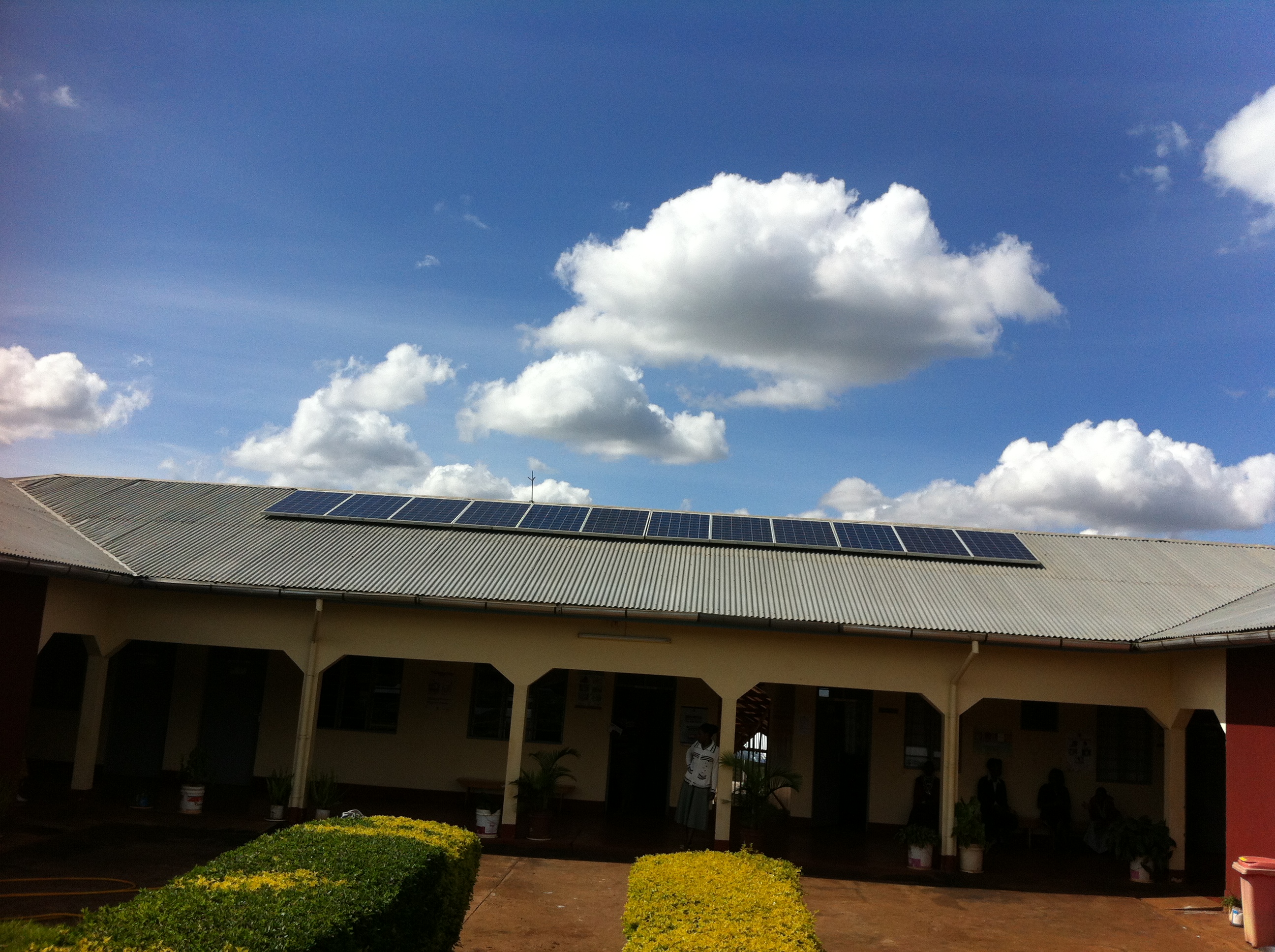 solar PV system for a rural hospital - installed by KAKUTE